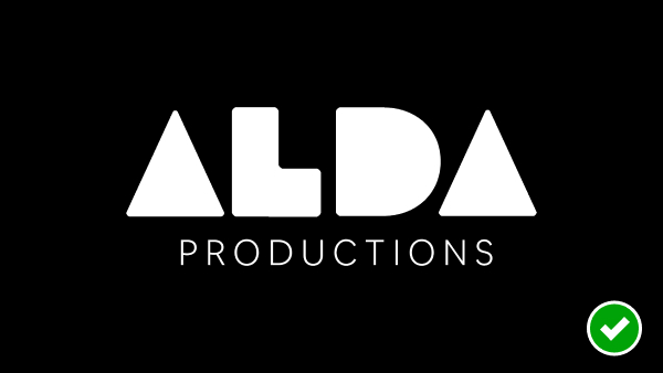 LOGO ALDA PRODUCTIONS NEGATIVO